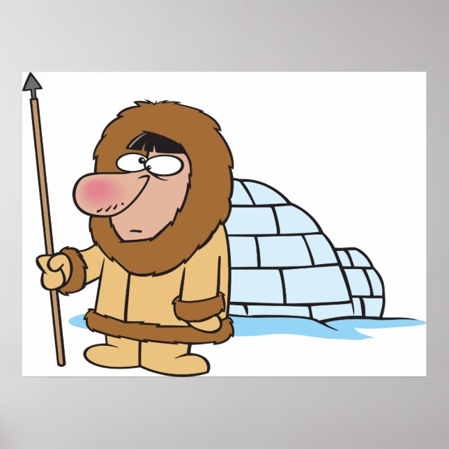 Eskimo och Igloo Poster (Framsidan)