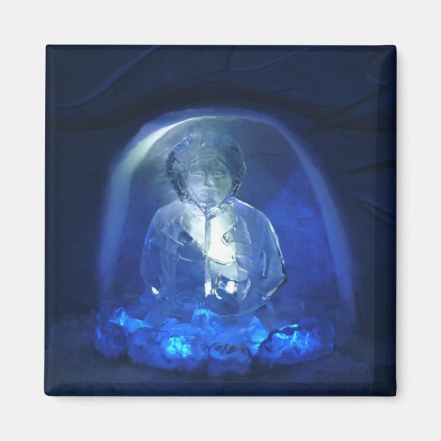 Eskimo Room at Hotel de Glace, Quebec, Kanada Magnet (Framsidan)