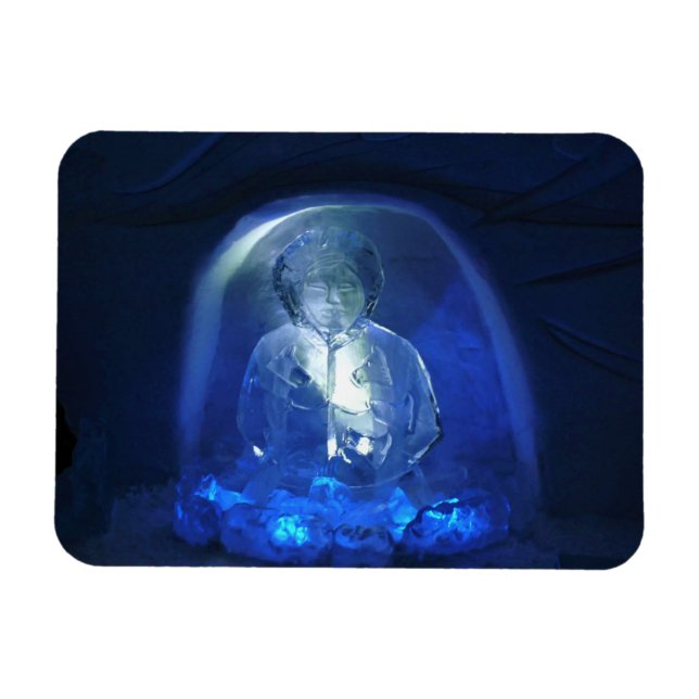 Eskimo Room at Hotel de Glace, Quebec, Kanada Magnet (Horisontell)