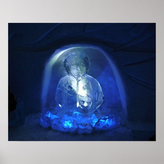 Eskimo Room at Hotel de Glace, Quebec, Kanada Poster (Framsidan)
