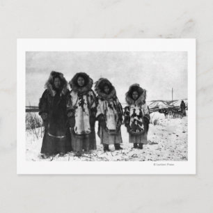 Eskimo Women in Alaska Photograph Vykort