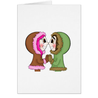 eskimokyssar hälsningskort