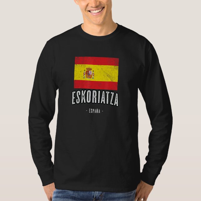 Eskoriatza Spain Es Flagga City - Bandera Ropa - T Shirt (Framsida)