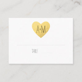 Eskort för eskort för bröllop i hjärtat av guld placeringskort