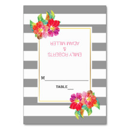 eskort för vattenfärgblommor rand bröllop bordsnummer