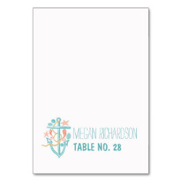 Eskort från bröllop - sjöstrandankare bordsnummer