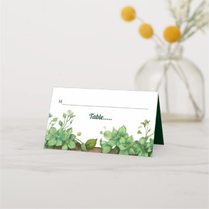Eskort från Greenery gräns (vår bröllop) Placeringskort