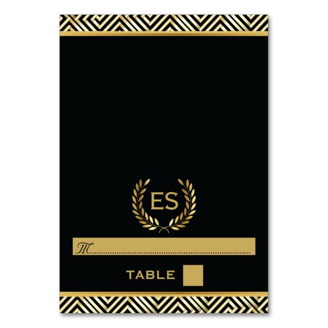 Eskort från guld (nyckel) och bröllop (lagerhavand bordsnummer (Framsidan)