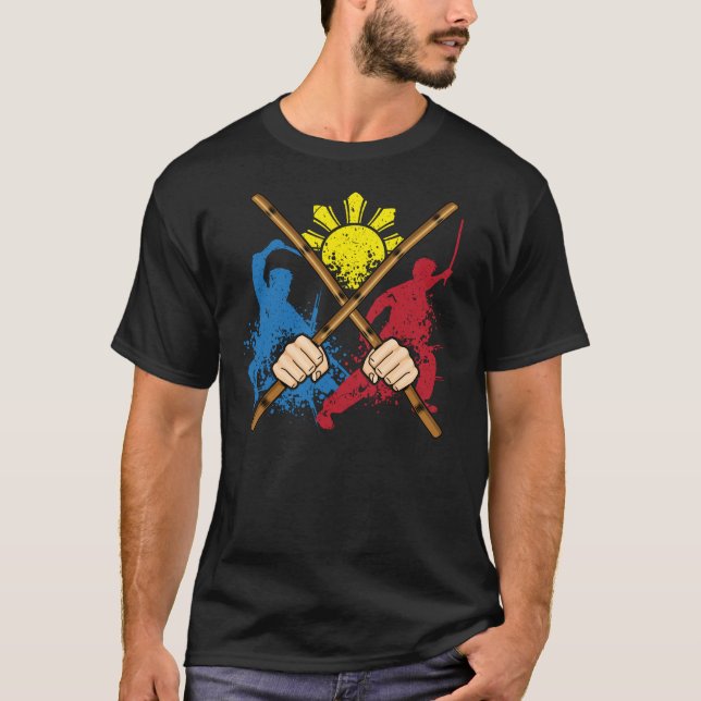 Eskrima Arni Kali Martial Art Gift T Shirt (Framsida)