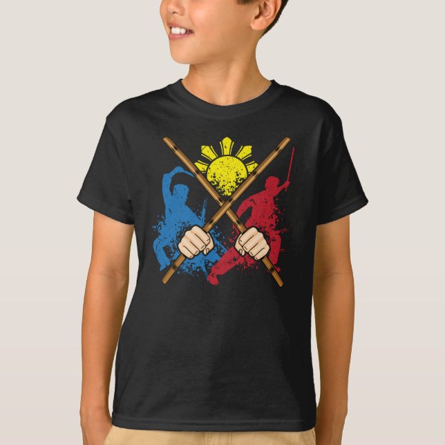 Eskrima Arni Kali Martial Art Gift T Shirt (Framsida)
