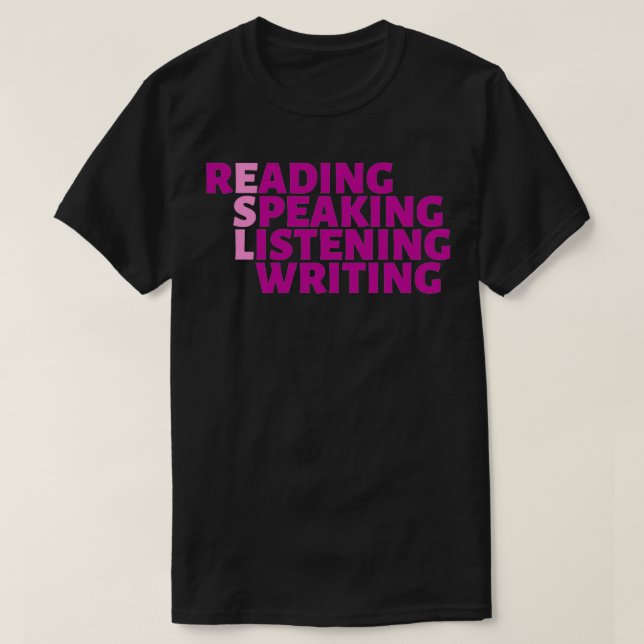 ESL 4 Färdigheter Design PinkPinkPink T Shirt (Design framsida)