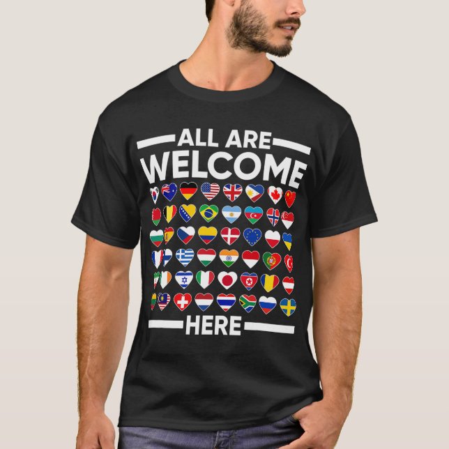 ESL-lärare är alla välkomna hit för global virtual T Shirt (Framsida)