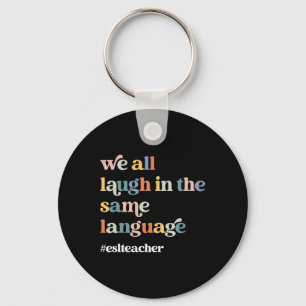 ESL LÄRARE ESOL Student Cute Retro Back to school Nyckelring
