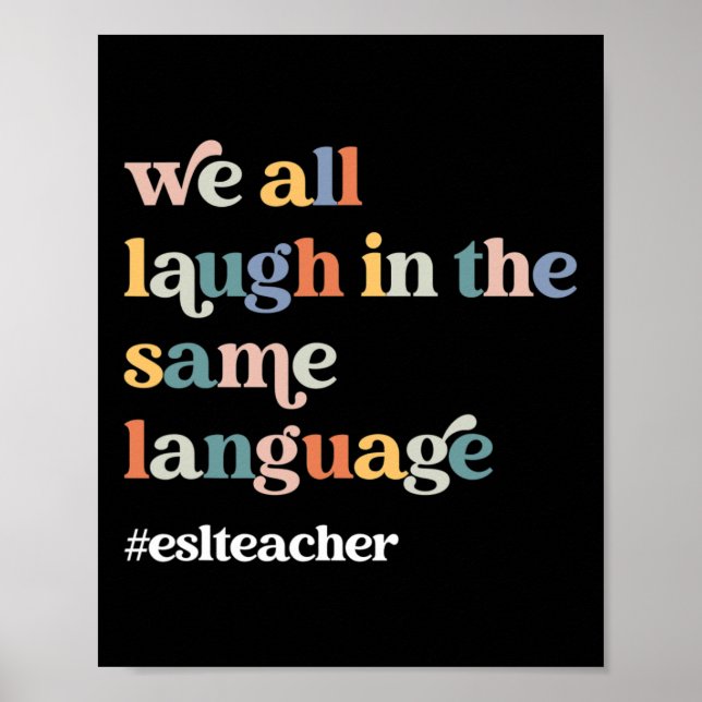 ESL LÄRARE ESOL Student Cute Retro Back to school Poster (Framsidan)