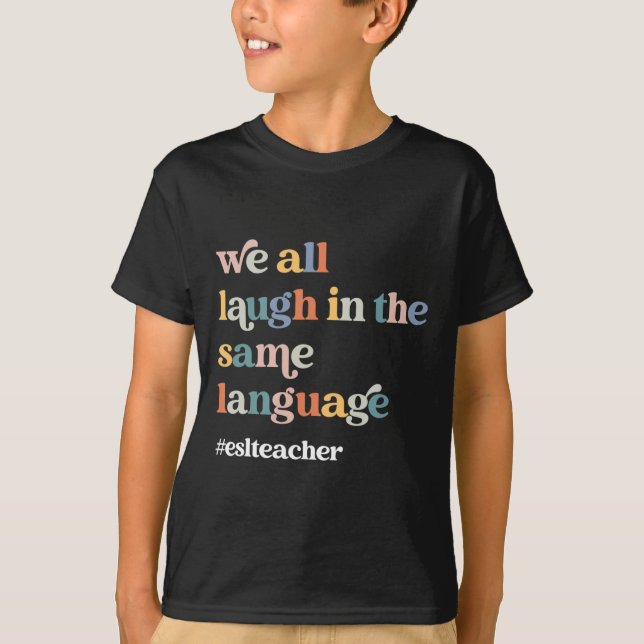 ESL LÄRARE ESOL Student Cute Retro Back to school T Shirt (Framsida)