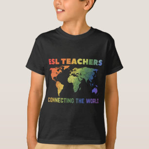 ESL-lärare som kopplar samman den Virtuella världs T Shirt