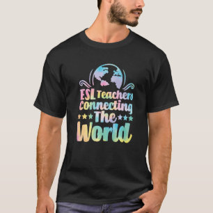 ESL-lärare som kopplar samman engelska Virtuella T Shirt