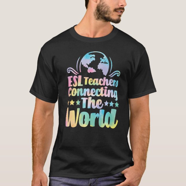 ESL-lärare som kopplar samman engelska Virtuella T Shirt (Framsida)
