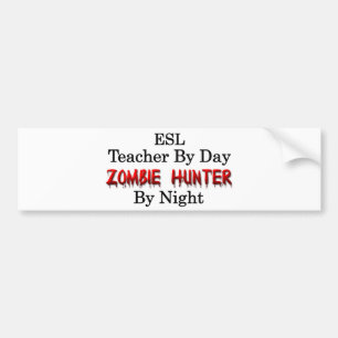 Esl-lärare/Zombiejägare Bildekal