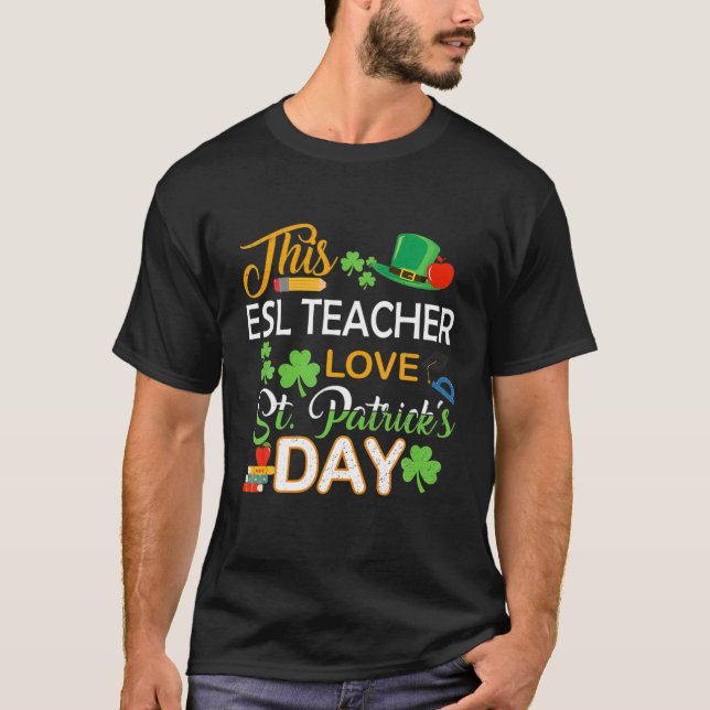 ESL-läraren Kärlek St patrick's day Shenanigans T Shirt (Framsida)