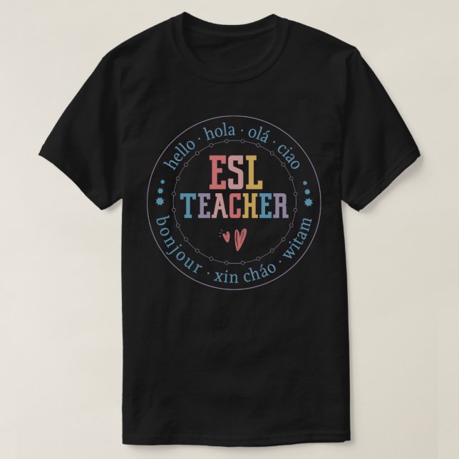 ESL Språklärare T Shirt (Design framsida)