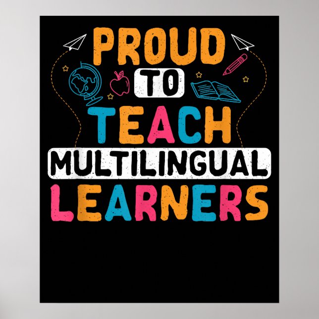 ESL Teach för flerspråkig lärarspråk Poster (Framsidan)