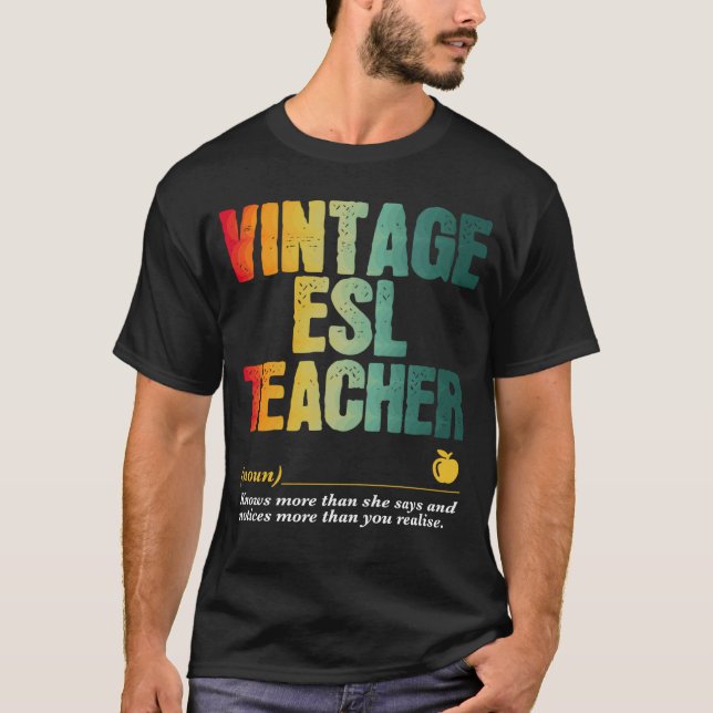 ESL Teacher Appreciation Week Back to School T Shirt (Framsida)