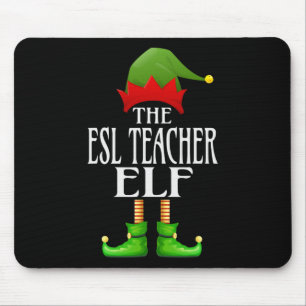 Esl Teacher Elf Julafton Funny Family Matching Gro Musmatta