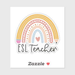 ESL Teacher Souvenir Retro Vintage Distress Styl Klistermärken