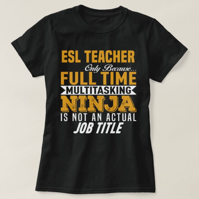 ESL Teacher T Shirt (Design framsida)
