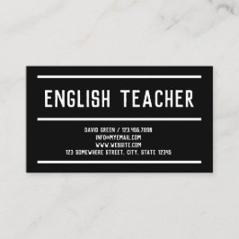 ESL Teacher Tutor Visitkort