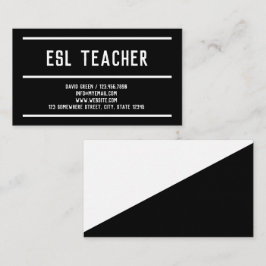 ESL Teacher Tutor Visitkort