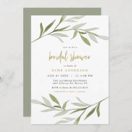 ESME Bohemian Greenery & Guld Möhippa Inbjudningar