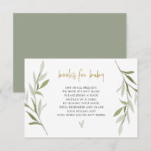 ESME Grey Guld Baby Shower Bokar för Baby-kort