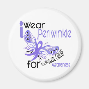 Esofageal Cancer I BÄRA PERIWINKLE FÖR MEDVETENHET Magnet