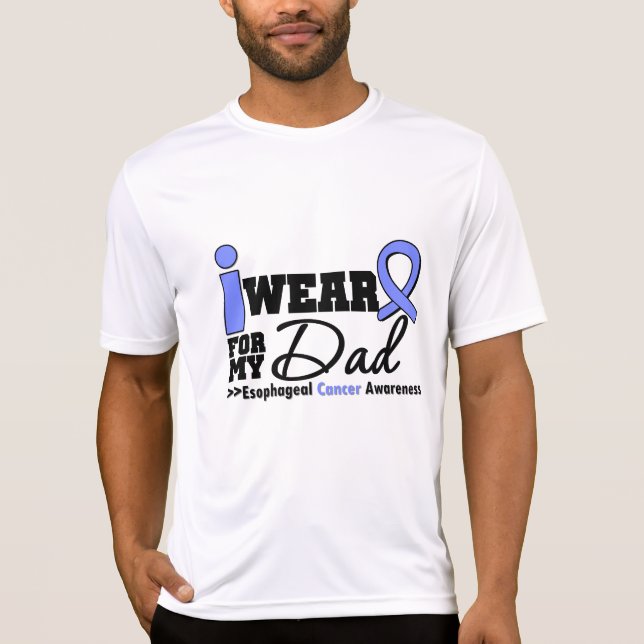 Esofageal cancer, periwinkle-band för min Pappa Tee Shirt (Framsida)