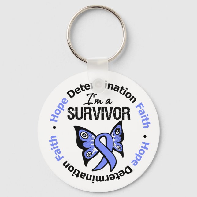 Esofageal Cancer Survivor Hope Determination Nyckelring (Framsida)