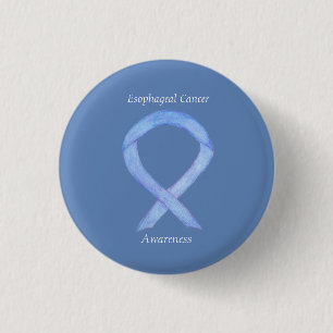 Esofageal cancermedvetenhet Ribbon Anpassningsbar Knapp