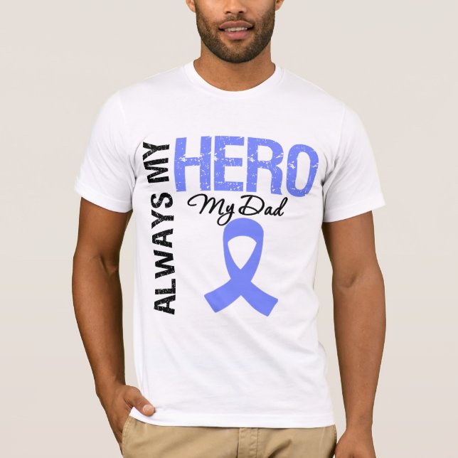Esofaguscancer alltid mitt Hero Pappa T Shirt (Framsida)