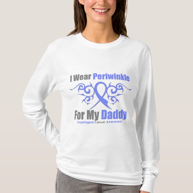 Esofaguscancer Periwinkle Ribbon Pappa Tee Shirt (Framsida)