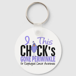 ESOHAGEAL CANCER Chick Borta Periwinkkle Nyckelring