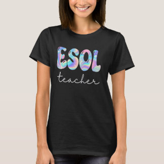 ESOL Teacher Groovy Back to school Cute Teacher W T Shirt