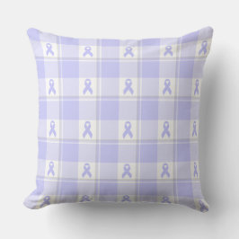 Esophageal Cancer Awareness Plaid Periwinkle Kudde