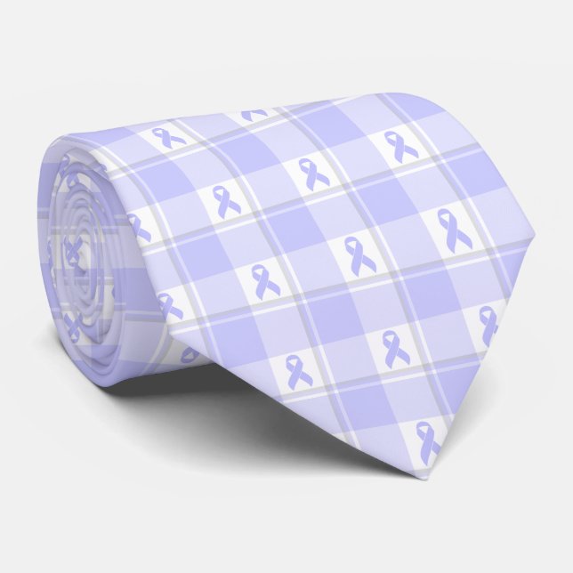 Esophageal Cancer Awareness Plaid Periwinkle Slips (Rullad)