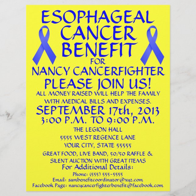 Esophageal Cancer Benefit Flyer (Framsidan)
