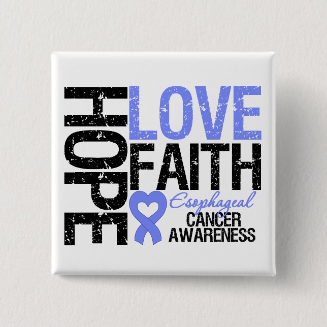 Esophageal Cancer Hope Kärlek Faith Knapp (Framsida)
