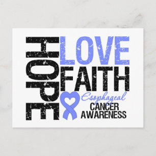 Esophageal Cancer Hope Kärlek Faith Vykort