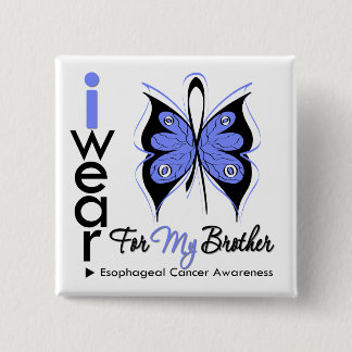 Esophageal Cancer I Bära Butterfly Ribbon BROTHER Knapp