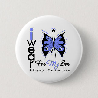 Esophageal Cancer I Bära Butterfly Ribbon SON Knapp