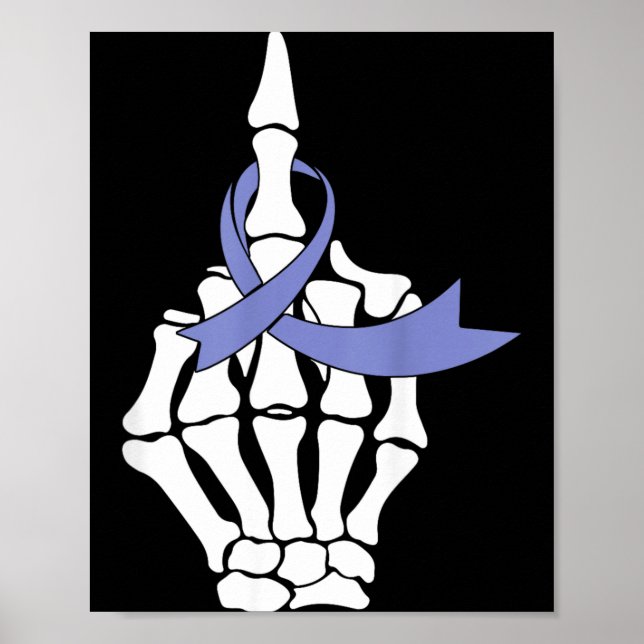Esophageal Cancer Mellanfinger Periwinkle Band Poster (Framsidan)